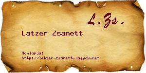 Latzer Zsanett névjegykártya