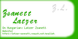 zsanett latzer business card